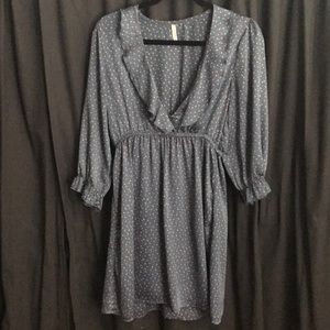 Floral blue mini dress